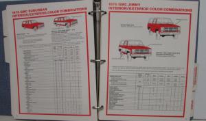 1976 GMC Truck Dealer Color & Trim Book Full Line Pickup Van Medium HD