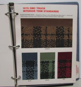 1976 GMC Truck Dealer Color & Trim Book Full Line Pickup Van Medium HD