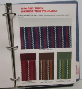 1976 GMC Truck Dealer Color & Trim Book Full Line Pickup Van Medium HD