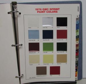 1976 GMC Truck Dealer Color & Trim Book Full Line Pickup Van Medium HD
