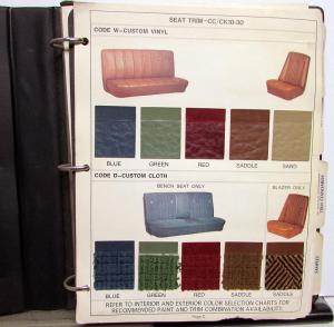 1975 GMC Truck Dealer Color & Trim Book Full Line Pickup Van Medium HD
