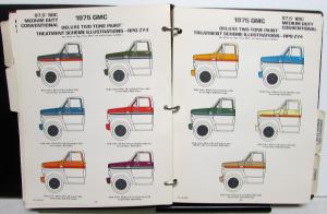 1975 GMC Truck Dealer Color & Trim Book Full Line Pickup Van Medium HD