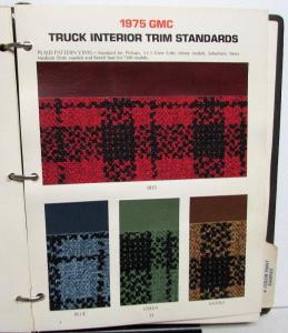 1975 GMC Truck Dealer Color & Trim Book Full Line Pickup Van Medium HD