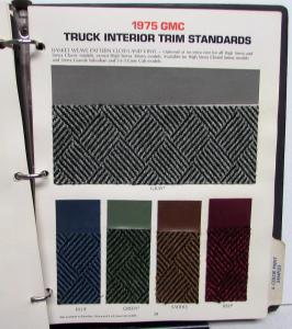 1975 GMC Truck Dealer Color & Trim Book Full Line Pickup Van Medium HD
