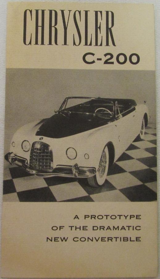 1952 Chrysler Original Sales Brochure for C 200 Model