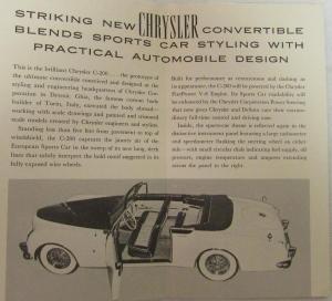 1952 Chrysler Original Sales Brochure for C 200 Model
