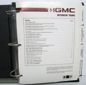 1983 GMC Truck Dealer Color & Trim Book Full Line Pickup Van Medium HD