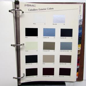 1981 GMC Truck Dealer Color & Trim Book Full Line Pickup Van Medium HD