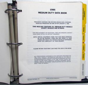 1986 GMC Medium Duty Trucks Dealer Data Book Facts Features Options Pricing