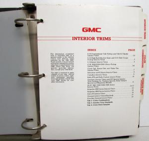 1984 GMC Truck Dealer Color & Trim Book Full Line Pickup Van Medium HD