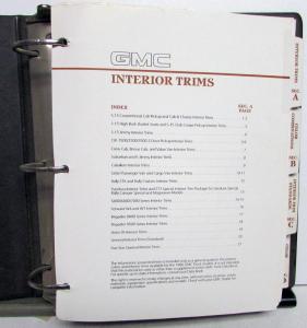 1986 GMC Truck Dealer Color & Trim Book Full Line Pickup Van Medium HD