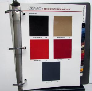 1986 GMC Truck Dealer Color & Trim Book Full Line Pickup Van Medium HD
