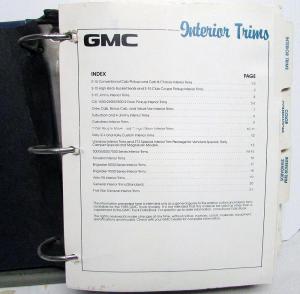 1985 GMC Truck Dealer Color & Trim Full Line W/Light Duty Data Book Specs