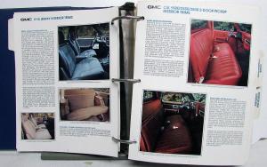 1985 GMC Truck Dealer Color & Trim Full Line W/Light Duty Data Book Specs