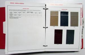 1987 GMC Truck Dealer Color & Trim Book Full Line Pickup Van Medium HD