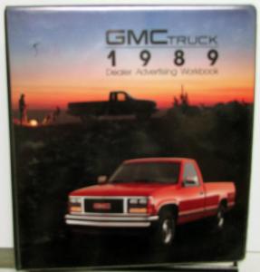 1989 GMC Truck Dealer Advertising Workbook Sales Ad Guide Light Duty Pickup Van