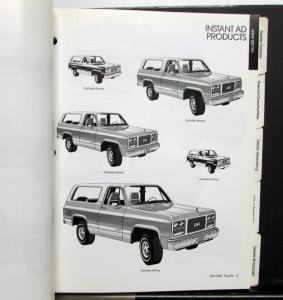 1989 GMC Truck Dealer Advertising Workbook Sales Ad Guide Light Duty Pickup Van