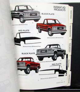1989 GMC Truck Dealer Advertising Workbook Sales Ad Guide Light Duty Pickup Van