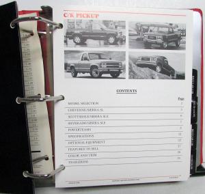 1989 GMC Truck Dealer Data Book Sales Reference Light Duty Pickup Van Jimmy
