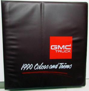 1990 GMC Truck Dealer Color & Trim Album Paint Upholstery Options Pickup Van S15