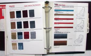 1990 GMC Truck Dealer Color & Trim Album Paint Upholstery Options Pickup Van S15