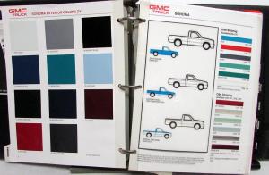 1992 GMC Light Duty Truck Dealer Color & Trim Album Book Pickup Jimmy Van Yukon