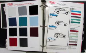 1992 GMC Light Duty Truck Dealer Color & Trim Album Book Pickup Jimmy Van Yukon