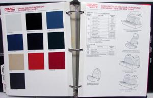 1992 GMC Light Duty Truck Dealer Color & Trim Album Book Pickup Jimmy Van Yukon