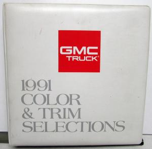 1991 GMC Light Duty Truck Dealer Color Trim Album Book Pickup Jimmy Van Syclone