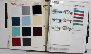 1991 GMC Light Duty Truck Dealer Color Trim Album Book Pickup Jimmy Van Syclone
