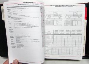 1991 GMC Light Duty Truck Dealer Data Book Sales Reference Pickup Jimmy Van