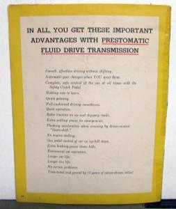 1950 Chrysler Prestomatic Fluid Drive Transmission Sales Brochure