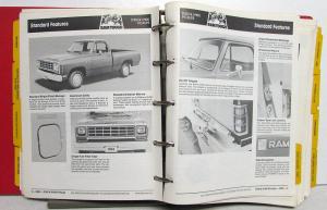 1984 The Dodge Truck Book Dealer Data Reference Album Rampage Pickup Ramcharger