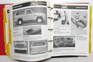 1984 The Dodge Truck Book Dealer Data Reference Album Rampage Pickup Ramcharger