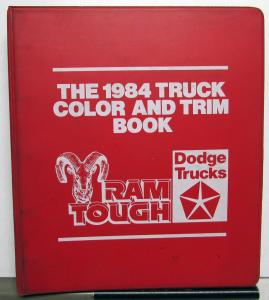 1984 Dodge Truck Dealer Color & Trim Book Pickup Rampage Ramcharger Van Ram 50