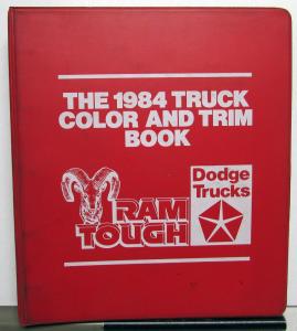 1984 Dodge Truck Dealer Color & Trim Book Pickup Rampage Ramcharger Van Ram 50
