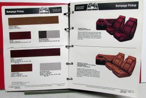1984 Dodge Truck Dealer Color & Trim Book Pickup Rampage Ramcharger Van Ram 50