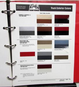 1984 Dodge Truck Dealer Color & Trim Book Pickup Rampage Ramcharger Van Ram 50