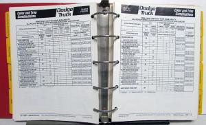 1988 Dodge Truck Book Dealer Data Reference Album Pickup Ramcharger Dakota Van