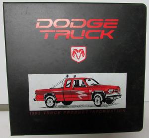 1993 Dodge Truck Dealer Data Book Product Info Dakota Ram Pickup Ramcharger Van