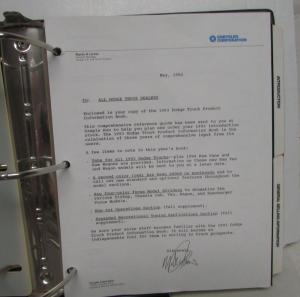 1993 Dodge Truck Dealer Data Book Product Info Dakota Ram Pickup Ramcharger Van