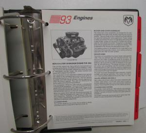 1993 Dodge Truck Dealer Data Book Product Info Dakota Ram Pickup Ramcharger Van