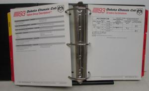 1993 Dodge Truck Dealer Data Book Product Info Dakota Ram Pickup Ramcharger Van