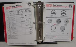 1993 Dodge Truck Dealer Data Book Product Info Dakota Ram Pickup Ramcharger Van