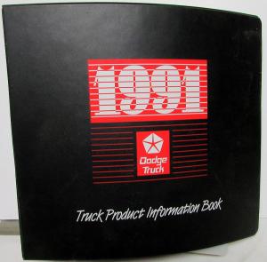 1991 Dodge Truck Dealer Data Book Product Info Dakota Ram Pickup Ramcharger Van