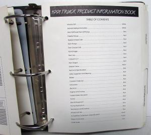 1991 Dodge Truck Dealer Data Book Product Info Dakota Ram Pickup Ramcharger Van