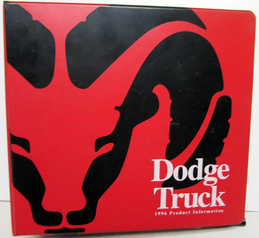 1996 Dodge Truck Dealer Data Book Product Info Dakota Ram Pickup Van Caravan C/V