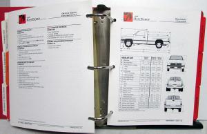 1996 Dodge Truck Dealer Data Book Product Info Dakota Ram Pickup Van Caravan C/V