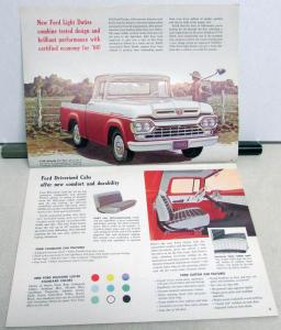 1960 Ford Pickup Truck Model F 100 250 350 Light Duty Sales Brochure Original