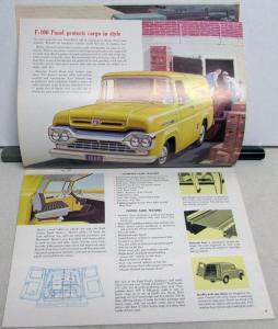 1960 Ford Pickup Truck Model F 100 250 350 Light Duty Sales Brochure Original